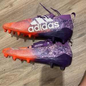 ADIDAS adizero orange & purple Football Cleats